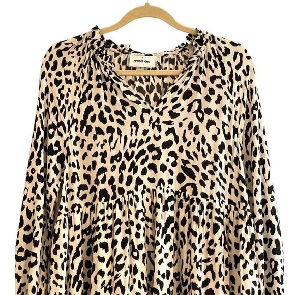 Maternity Dress Anthropologie x Yumi Kim Leopard Ivory Aura Size Small - Picture 6 of 13